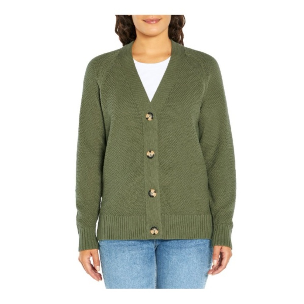 GAP Olive Green Button-Front Cardigan